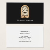 Elégant Black Gold femme's Face Beauté Salon Spa (Devant & derrière)