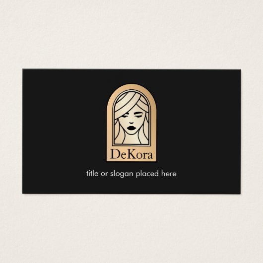 Elégant Black Gold femme's Face Beauté Salon Spa (Devant)