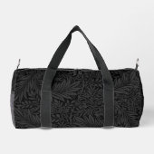 Elegant Black Gold Floral Script Monogram Plunjezak (Achterkant)