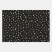 Elegant Black Gold Foil Holiday Patronen Inpakpapier Vel (Voorkant 2)
