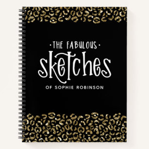 Elegant Black Gold Foil Sketchbook Notitieboek