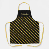 Elegant Black Gold Glitter Angled Stripes Pattern Schort (Voorkant)