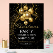 Elegant Black Gold Glitter Christmas Party (Mariage)