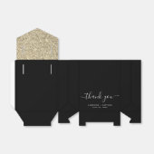 Elegant Black Gold Glitter Hartelijk dank voor uw  Bedankdoosjes (Uitgevouwen)