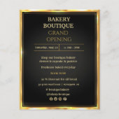 Elegant Black & Gold Grand Opening-uitnodiging Flyer (Voorkant)