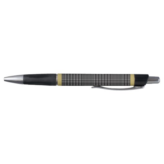 Elegant Black Gold Grey Glen Pset Monogram Pen (Bodem)