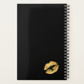 Elegant Black & Gold Hair Appointbook Planner (Achterkant)