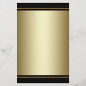 Elegant Black Gold High Hiel Shoe Flyer (Achterkant)