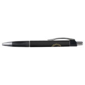 Elegant Black Gold Laurel Wreater Monogram Pen (Bovenkant)