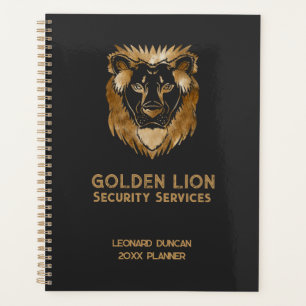 Élégant Black Gold Lion Services de sécurité