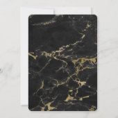 Elegant Black & Gold Marble met couponschoen Kaart (Achterkant)