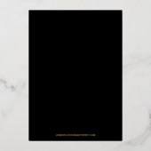 Elégant Black Gold Mariage Foil Invitation (Verso)