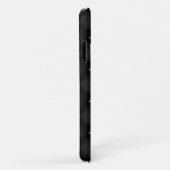 Elegant Black Gold Monogram afgetufte Case-Mate iPhone Case (Achterkant/rechts)