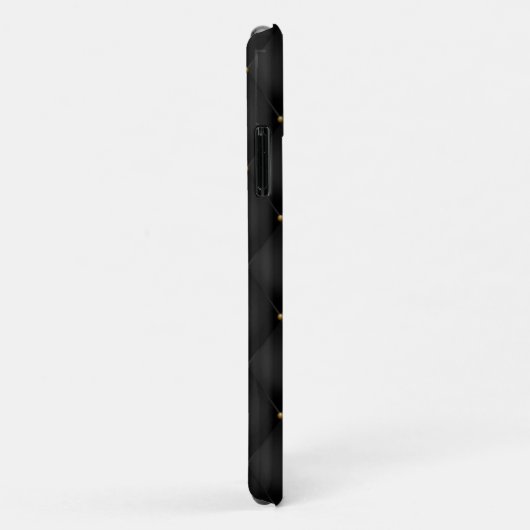 Elegant Black Gold Monogram afgetufte Case-Mate iPhone Case (Achterkant/rechts)