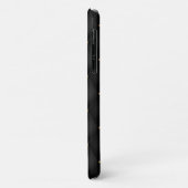 Elegant Black Gold Monogram afgetufte Case-Mate iPhone Case (Achterkant/links)