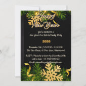 Elegant Black & Gold New Year Invitation 5x7  (Devant)