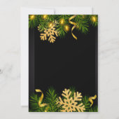Elegant Black & Gold New Year Invitation 5x7  (Dos)
