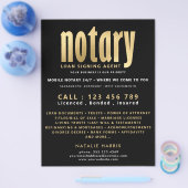Elegant Black & Gold Notary Loan Agent Flyer (Enkel)