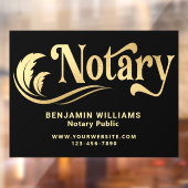 Elegant Black & Gold Notional Public Raamsticker (Vel 2)