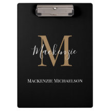 Elegant Black Gold Persoonlijke monogram naam