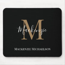 Elegant Black Gold Persoonlijke monogram naam