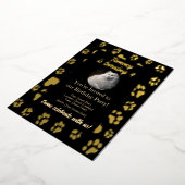 Elégant Black & Gold Pet Invitation Anniversaire (Rotation)