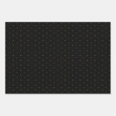 Élégant Black Gold Polka Dot Papier cadeau envelop (Devant 3)