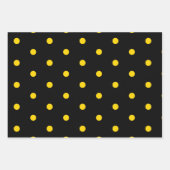 Élégant Black Gold Polka Dot Papier cadeau envelop (Devant 2)