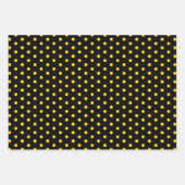Élégant Black Gold Polka Dot Papier cadeau envelop (Devant)