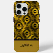 Elegant Black & Gold Skull Gothic Halloween Samsun Case-Mate iPhone Case (Achterkant)