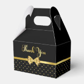Elegant Black & Gold Surprise verjaardagsfeestje Bedankdoosjes (Voorkant Zijde)