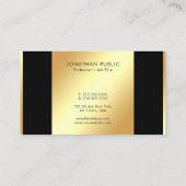 Elegant Black & Gold Template Professional Modern Visitekaartje (Achterkant)