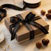 Elegant Black Gold Typography Chocolate Lint