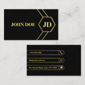 Elegant Black Gold Visitekaartje (Voorkant / Achterkant)