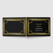 Elegant Black Gold Wedding Gastenboek (Volledig)