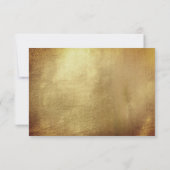 Elegant Black & Gold Wedding RSVP Kaartje (Achterkant)