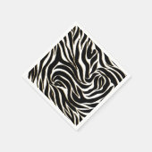 Elegant Black Gold Zebra White Animal Print Servet (Hoek)