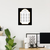 Elegant Black | Goudweddenschappen Poster (Thuiskantoor)