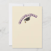 Élégant Black Graduation Party Invitation avec joi (Dos)