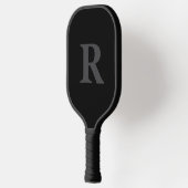 Elegant Black &gray Monogram  Pickleball Paddle (Links)