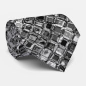 Elegant Black Grey Glitter Sparkle Pattern Stropdas (Opgerold)