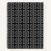 Elegant Black & Grey Griekse pattern Notitieboek (Voorkant)