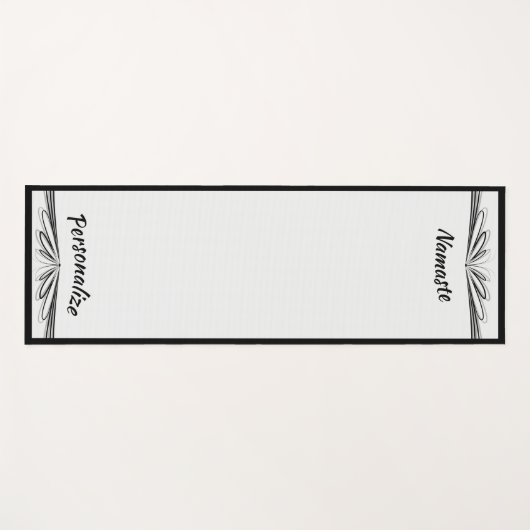 Elegant Black Grey Zen Yoga Namaste Personalizeerd Yogamat (Voorkant (horizontaal))