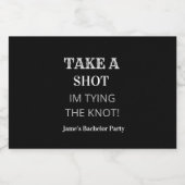 Elegant Black Groom Bachelor Party Weddenschap Likeurfles Etiket (Enkel label)