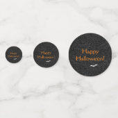 Elegant Black Halloween Floral Confetti (Voorkanten)