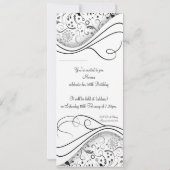 Elegant Black Invitation Kaart (Achterkant)