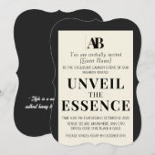 Elegant Black & Ivory Fashion Event Invitation Kaart (Voorkant / Achterkant)