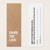 Elegant Black Kraft White Referral Kaart (Voorkant /achterkant)