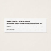 Elegant Black Kraft White Referral Kaart (Achterkant)