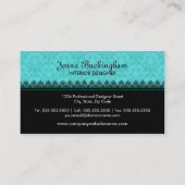 Elegant Black Lace en Baroque Visitekaartje (Achterkant)